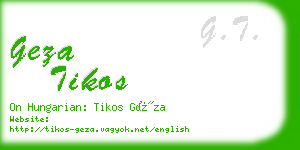 geza tikos business card